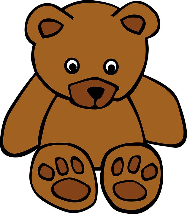 Teddy bear shop of. Toy clipart outline