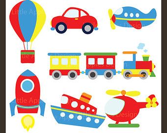 Transport vervoer illustraties vliegtuig. Transportation clipart toy