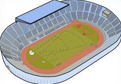 track clipart stadium track