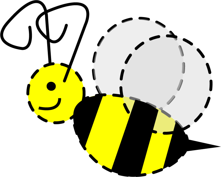 trail clipart bee fly