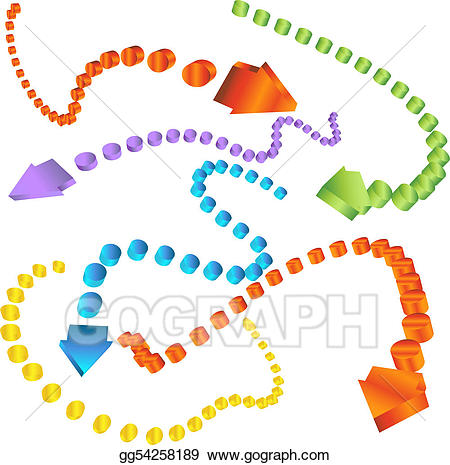 trail clipart dotted arrow