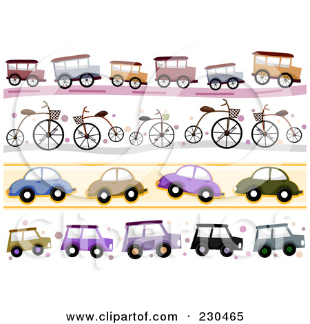transportation clipart collage