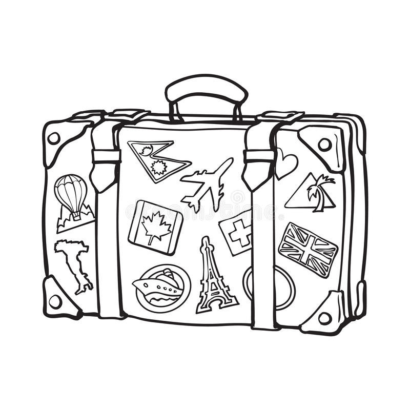 traveling clipart black and white