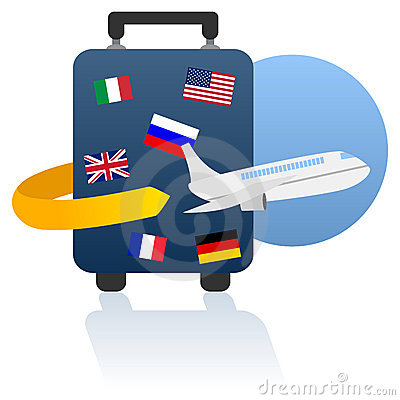 Travel the world free. Traveling clipart holiday package