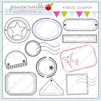 Traveling clipart travel stamp. Stamps cute digital passport