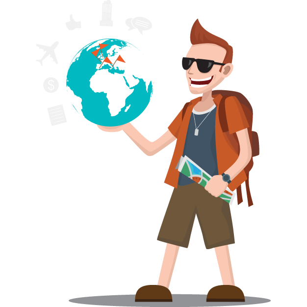 traveling clipart work abroad