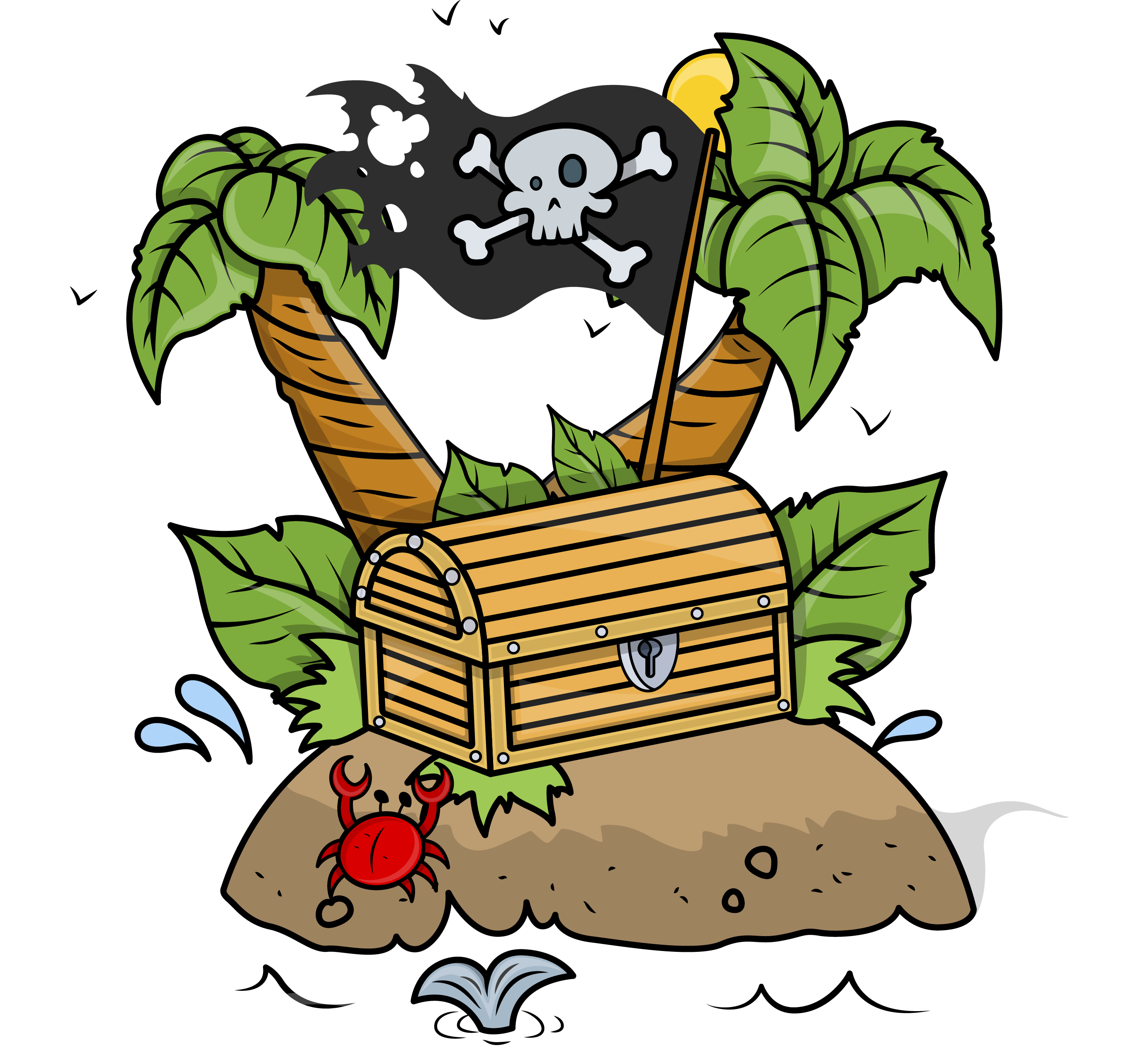 Pirate chest at getdrawings. Treasure clipart cute