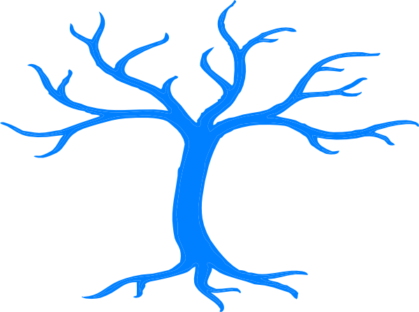 tree clipart blue
