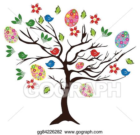 tree clipart easter egg