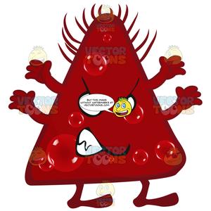triangular clipart angry