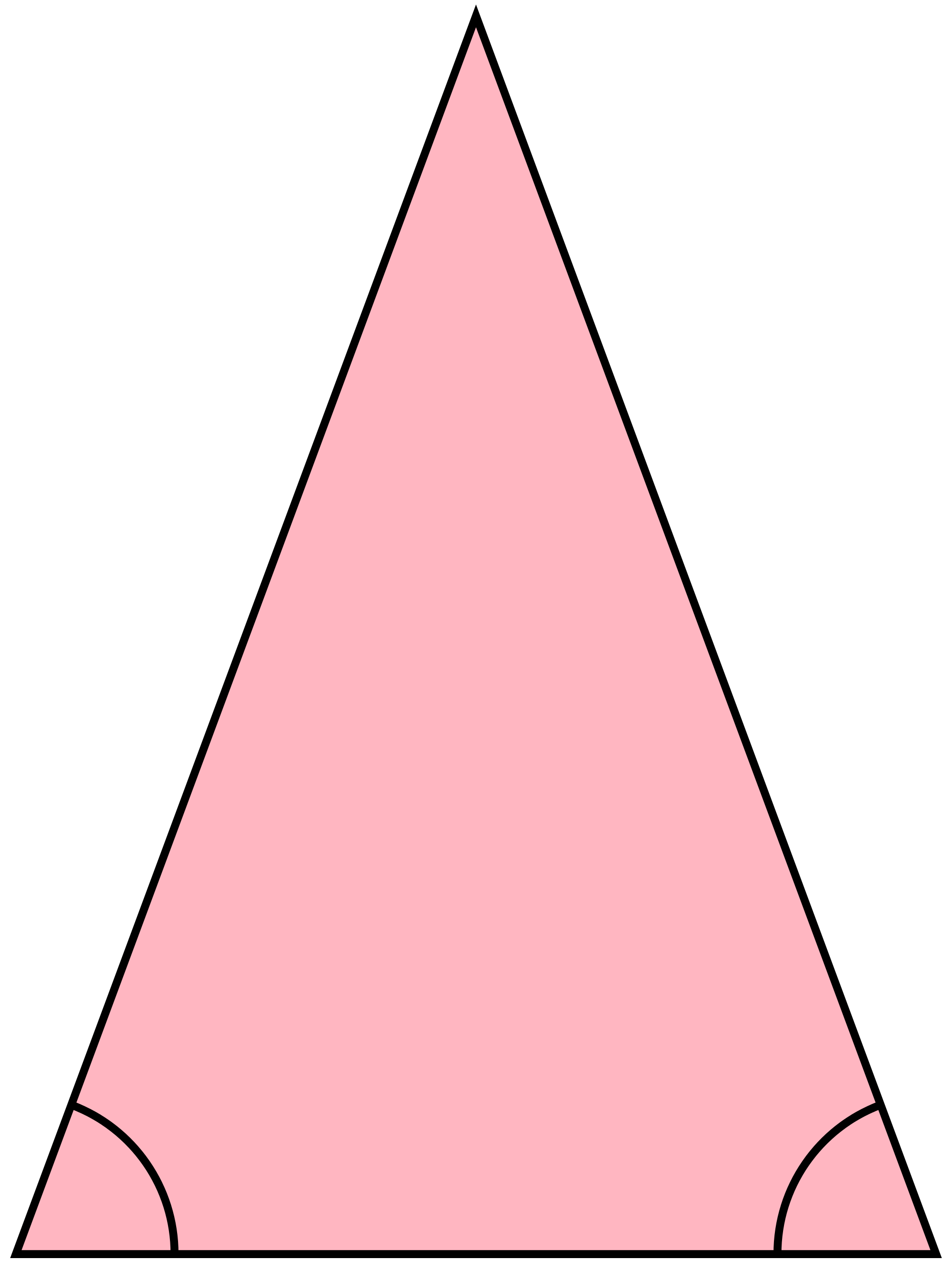 an isosceles triangle