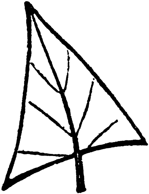 Triangular clipart leaf. Trowel shaped etc 