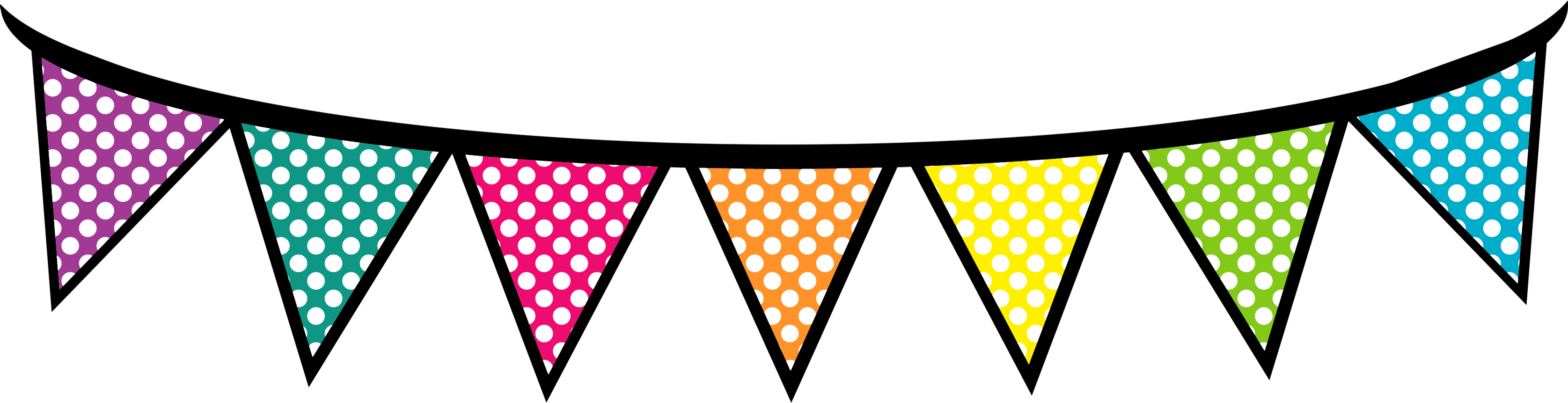 triangular clipart polka dot banner