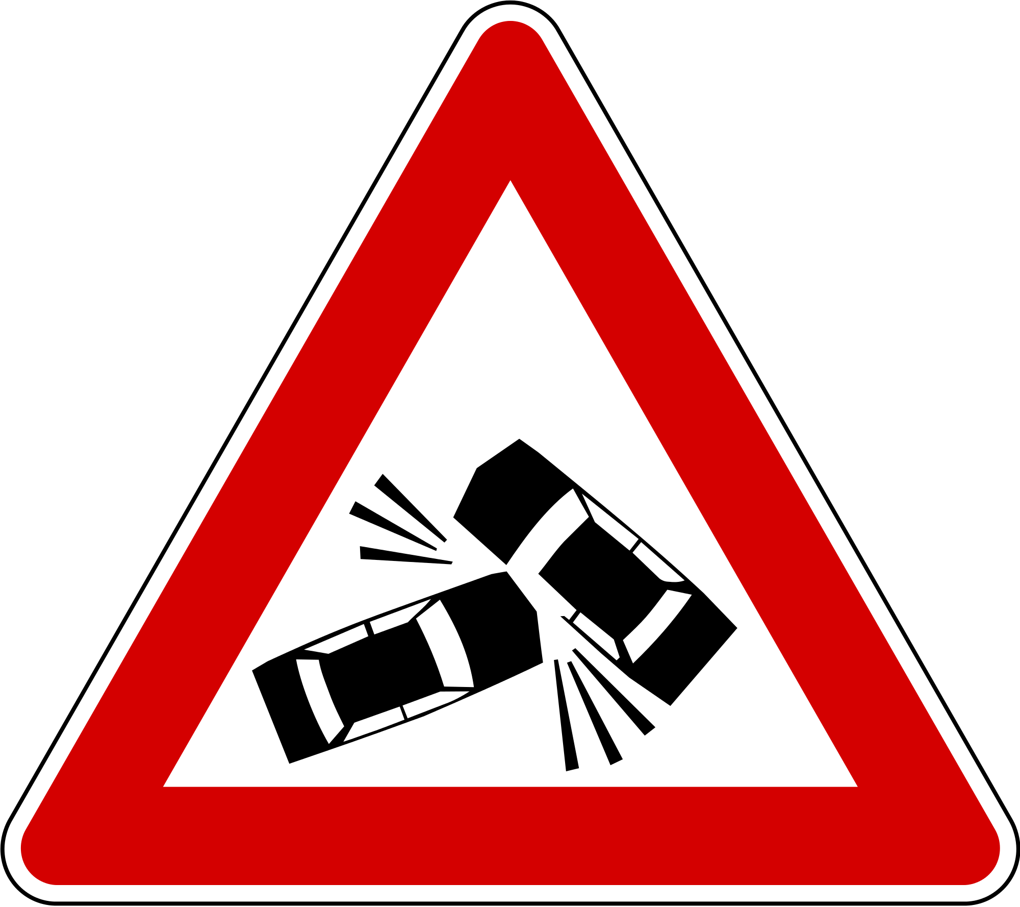 triangular clipart road safety