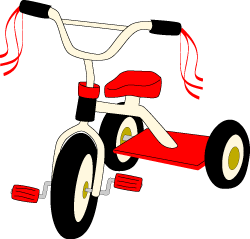 Cycle clipart toy. Tricycle clip art summer