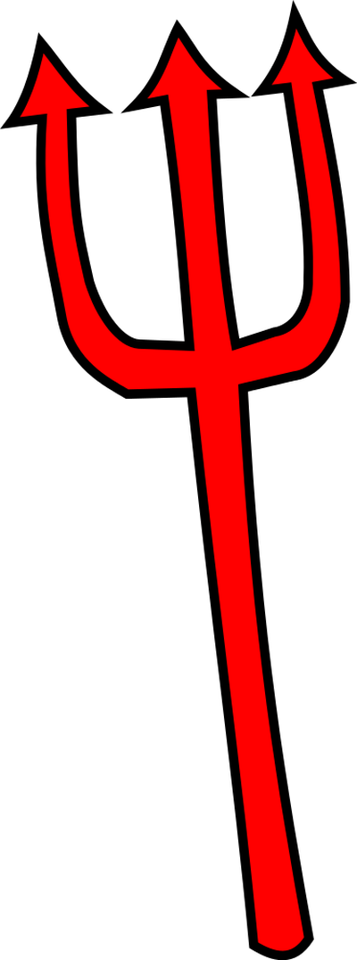 Red . Trident clipart