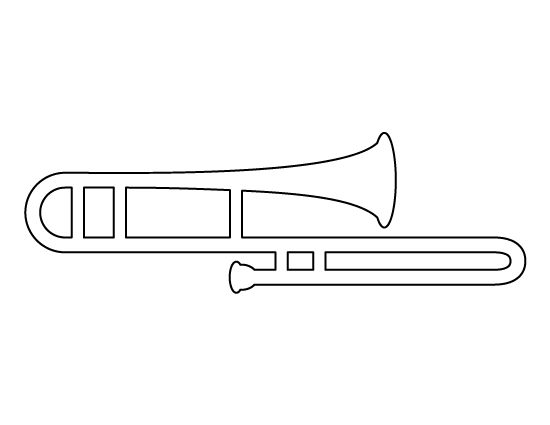 trombone clipart drawn
