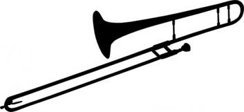 trombone clipart silhouette