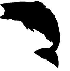 trout clipart bass silhouette
