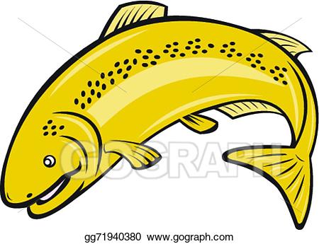 trout clipart cartoon