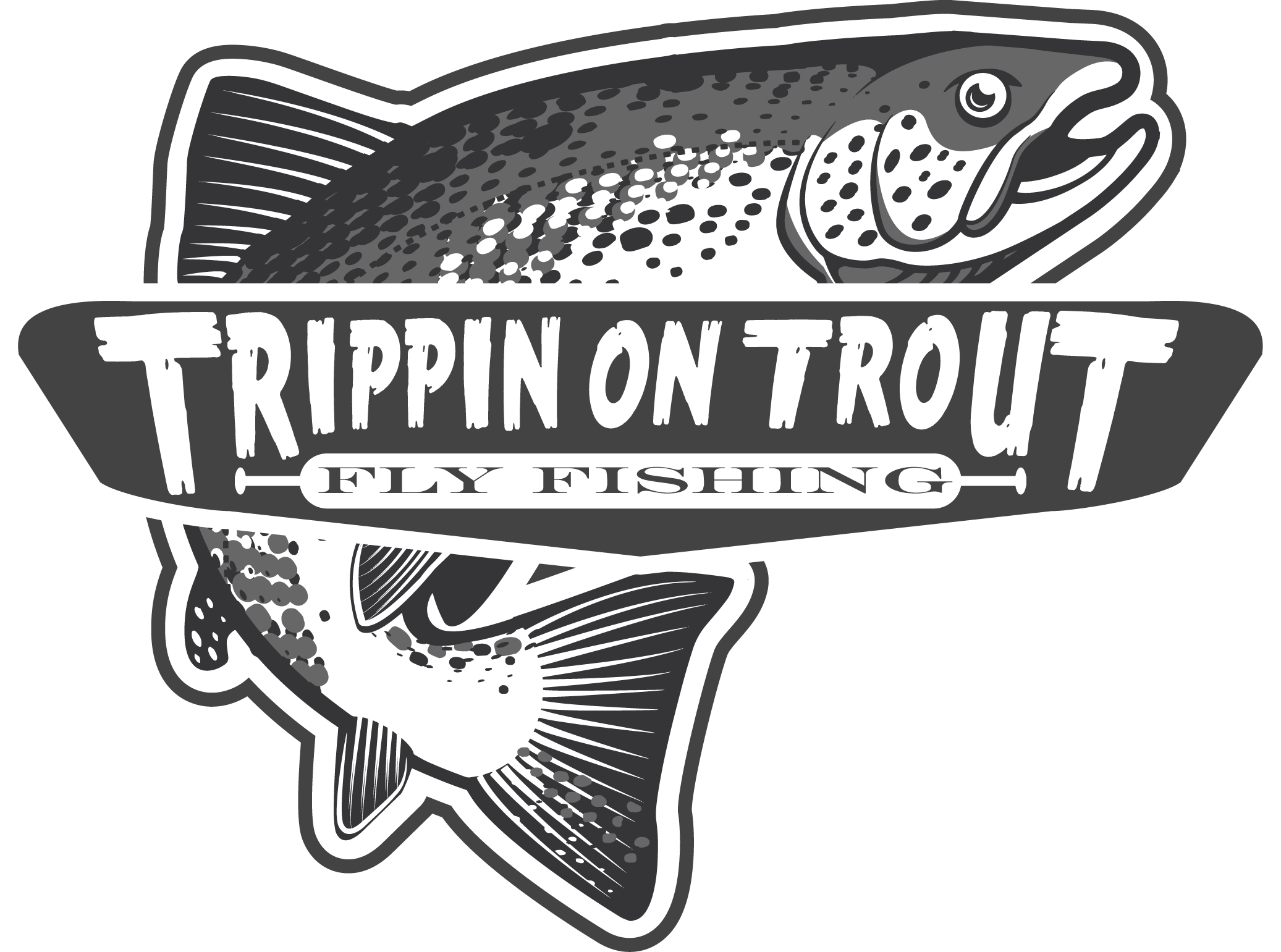 trout clipart gray fish