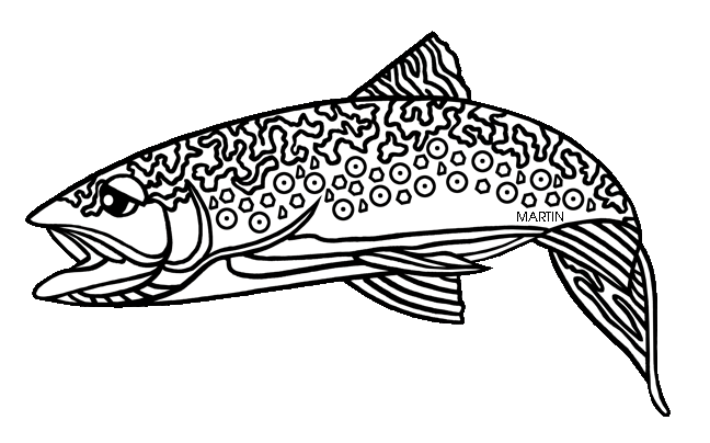 trout clipart gray fish