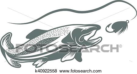 Trout clipart gray fish. X free clip art