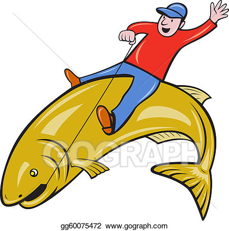 trout clipart jumping