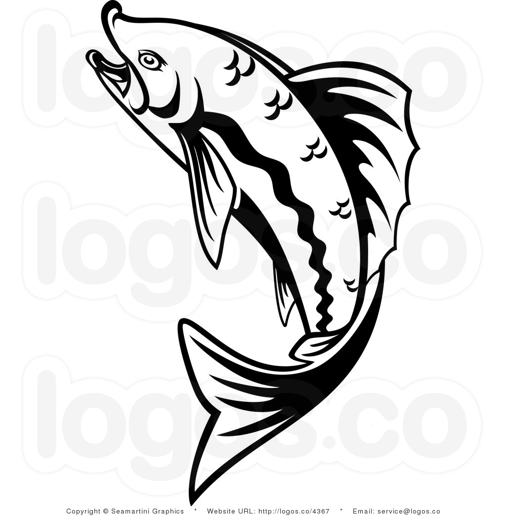 trout clipart logo