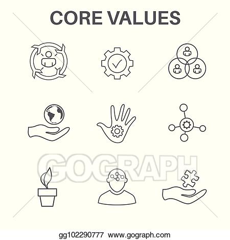 Vector stock core values. Trust clipart social acceptance