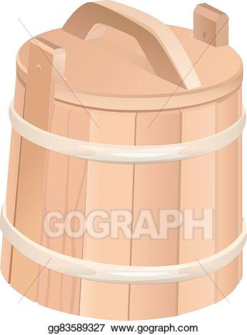 tub clipart wooden bucket
