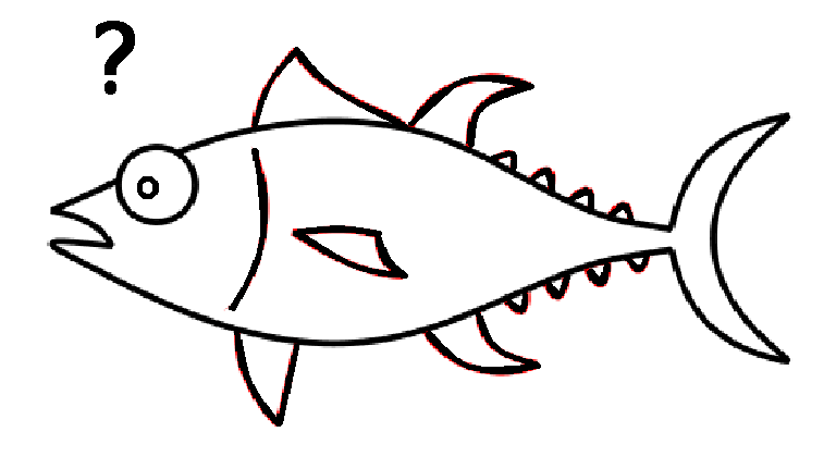 tuna clipart outline