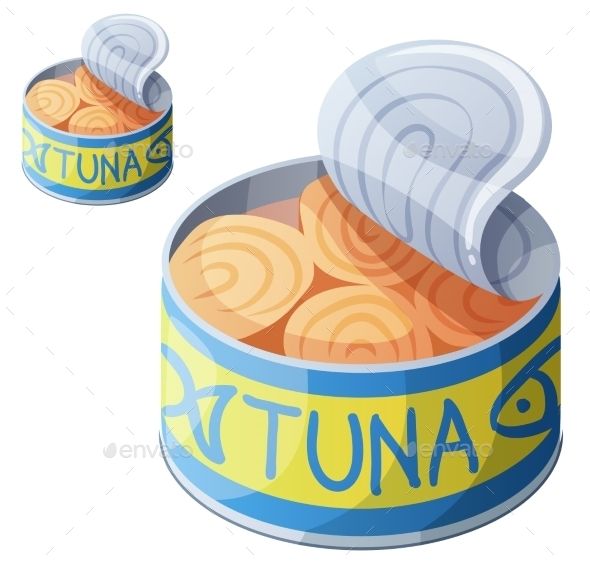 Canned fish isolated on. Tuna clipart tuna food