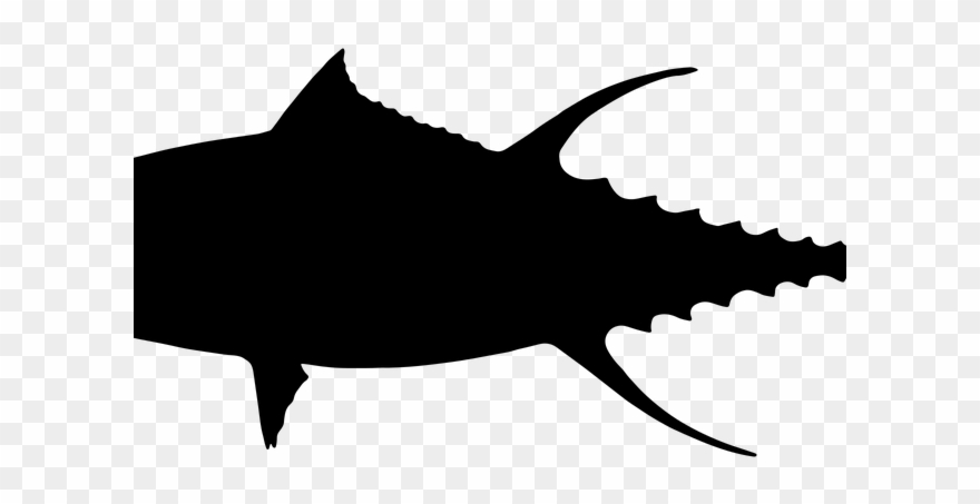 Shadow fishing black and. Tuna clipart yellowfin tuna