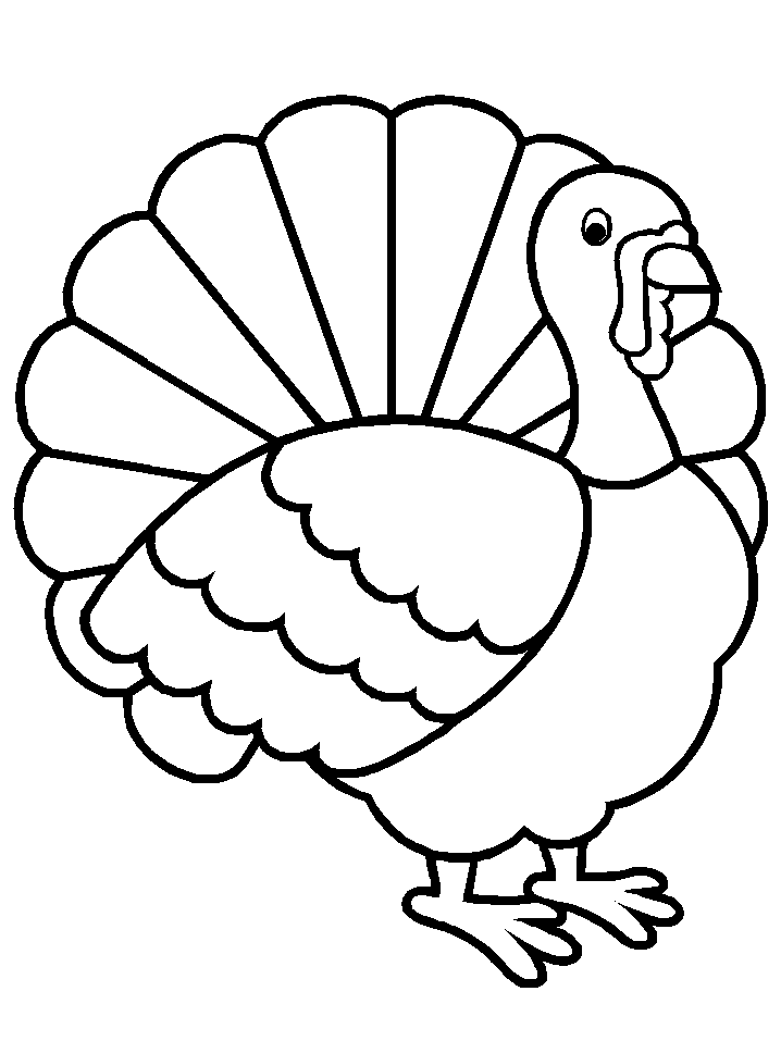 turkeys clipart coloring page