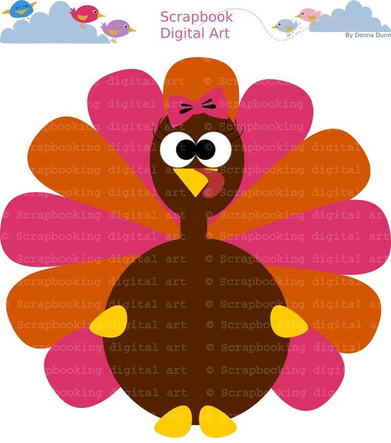 turkeys clipart digital