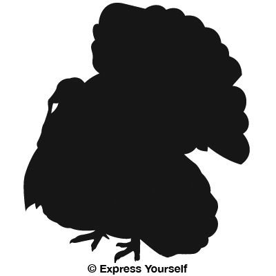 Amazon com turkey black. Turkeys clipart profile