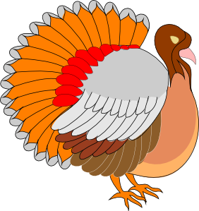 Turkeys clipart vector. Orange turkey clip art