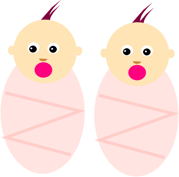 Twin girls clip art. Twins clipart african american baby