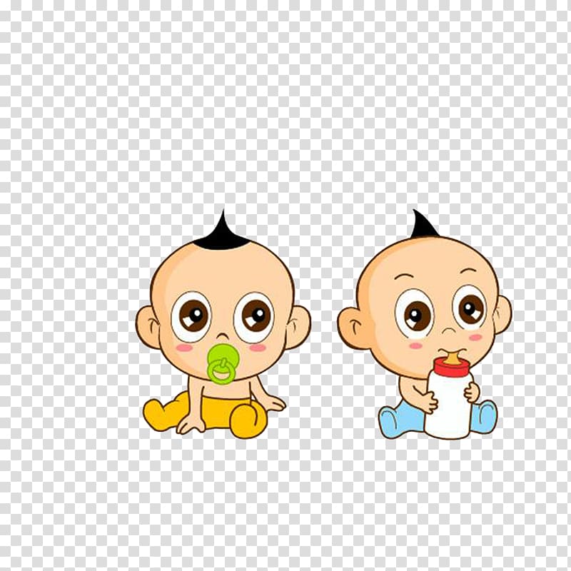 Two sitting baby boys. Twins clipart guy