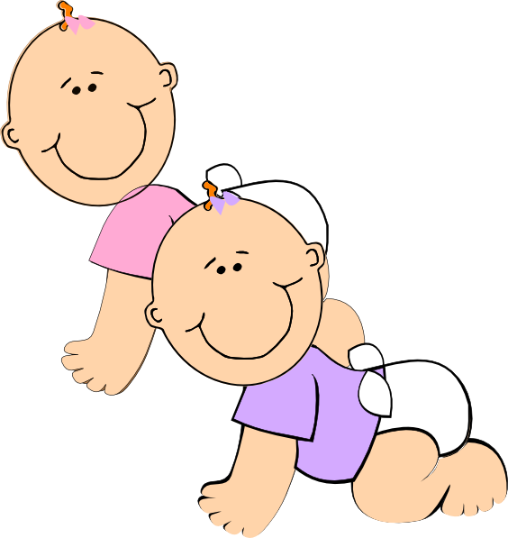 twins clipart many girl