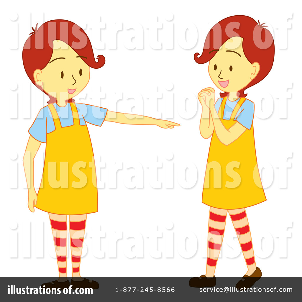 Twins clipart many girl. Illustration by cherie reve