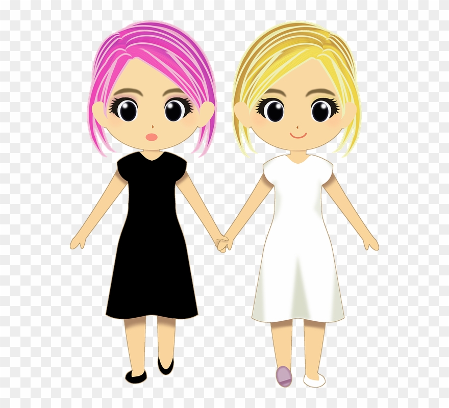 twins clipart many girl