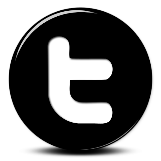 Twitter button png. Black d icon social