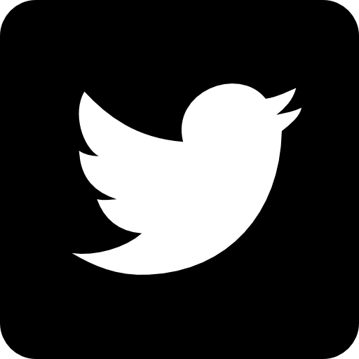 Logo on black background. Twitter symbol png