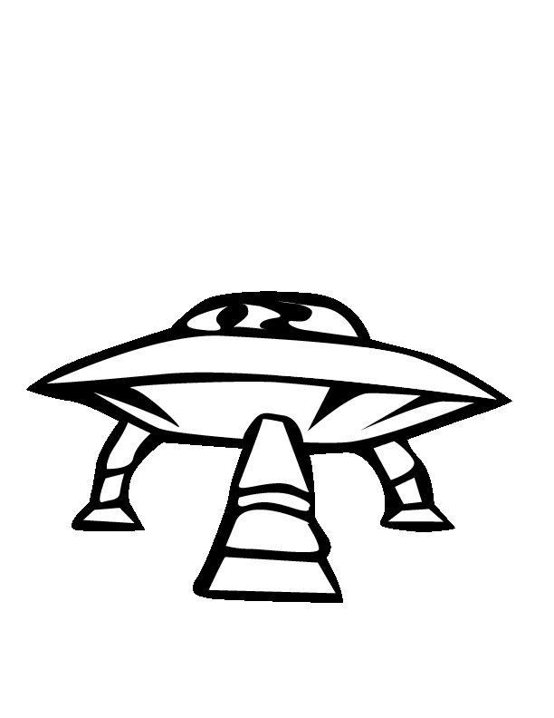 Kids colouring sightings meetings. Ufo clipart black and white