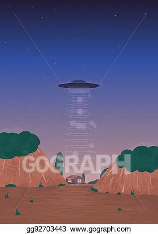 Vector stock alien ship. Ufo clipart house