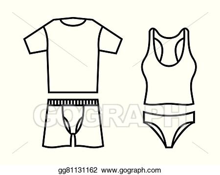Underwear clipart. Vector stock illustration gg