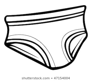 underwear clipart black and white