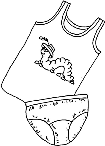 underwear clipart coloring page